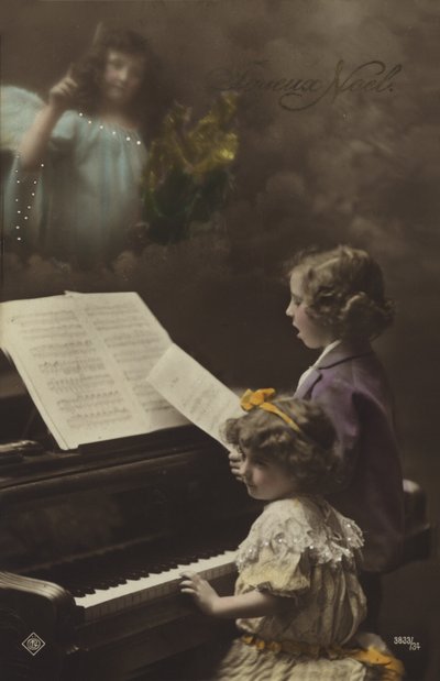 Children Playing the Piano by French Photographer